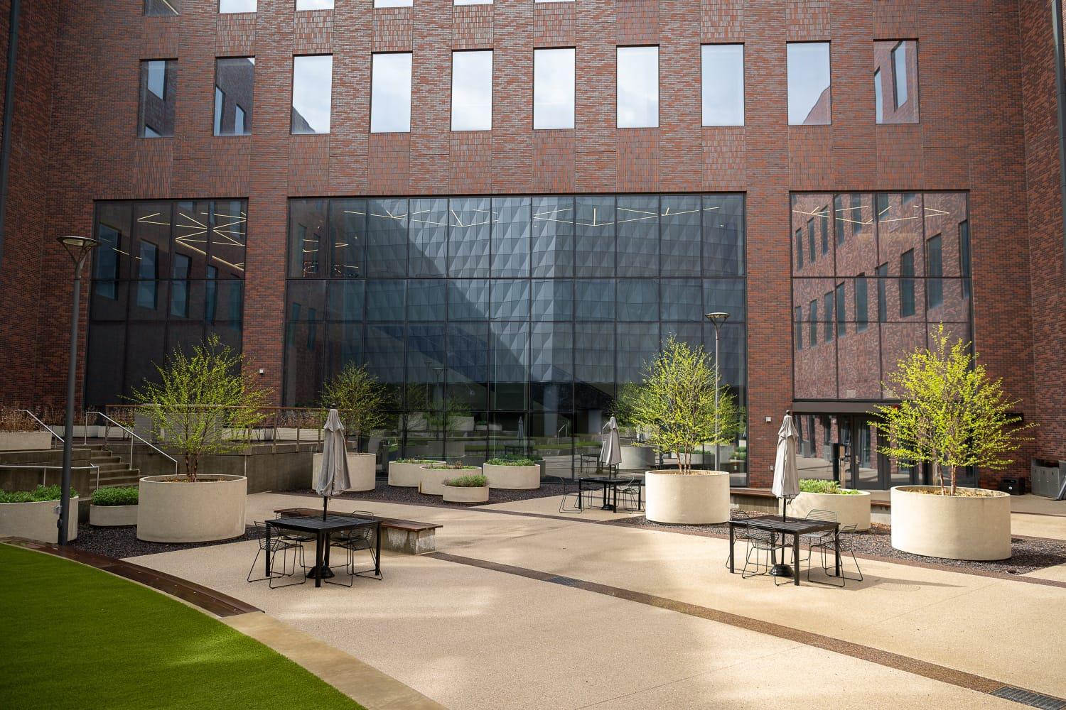 During the spring and summer, additional outdoor plants will be put in place, resulting in approximately 2,400 deciduous and evergreen trees and approximately 2,400 shrubs planted on the campus. (Photo by NGA)