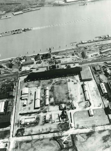 The US Air Force established the Aeronautical Chart and Information Center in St. Louis in 1951. The ACIC consolidated administrative, production and distribution activities related to aeronautical charts. Photo courtesy of the NGA Historical Research Center.