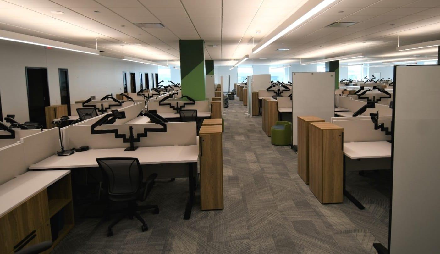 Construction teams are working to ensure the campus is outfitted with the equipment, furniture and decorative features needed to maximize employees’ ability to support NGA’s national security mission. (Photo by NGA)