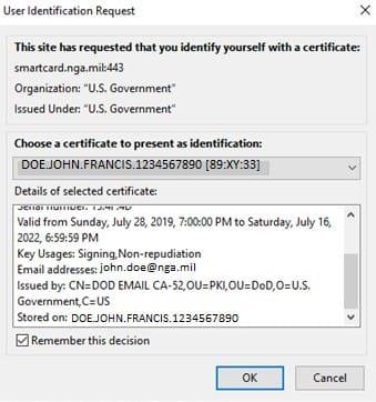 An example of the email certificate.